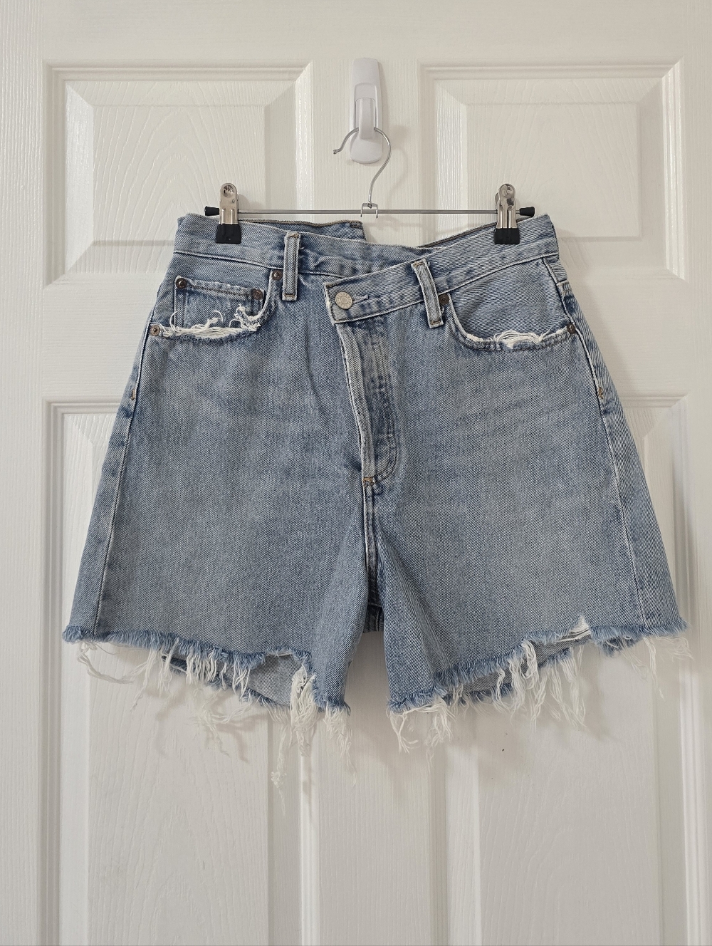 Agolde Criss Cross Denim Shorts In Symbol Size 26 - Picture 5 of 9